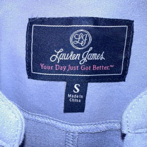 Lauren James lavender purple split neck knit S mini dress - Picture 3 of 6